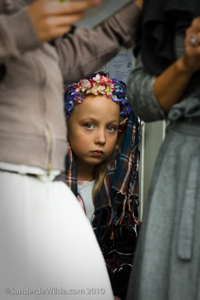 Russian girl just before her performance on the 2010 free concert of Rotterdam
