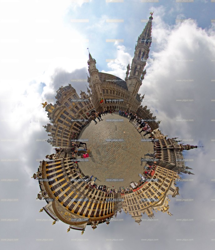 Little planet of Grote Markt Brussels